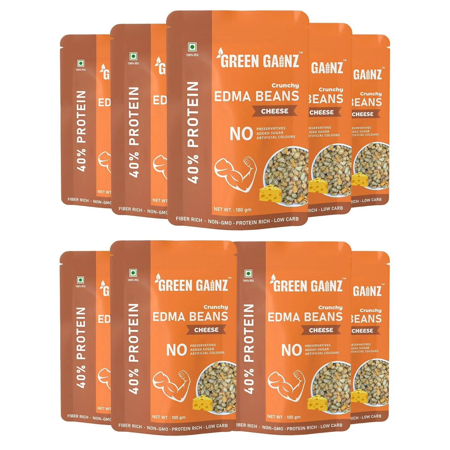 Edamame Cheese Flavour ā Pack of 9 | Best Protein Rich Snacks