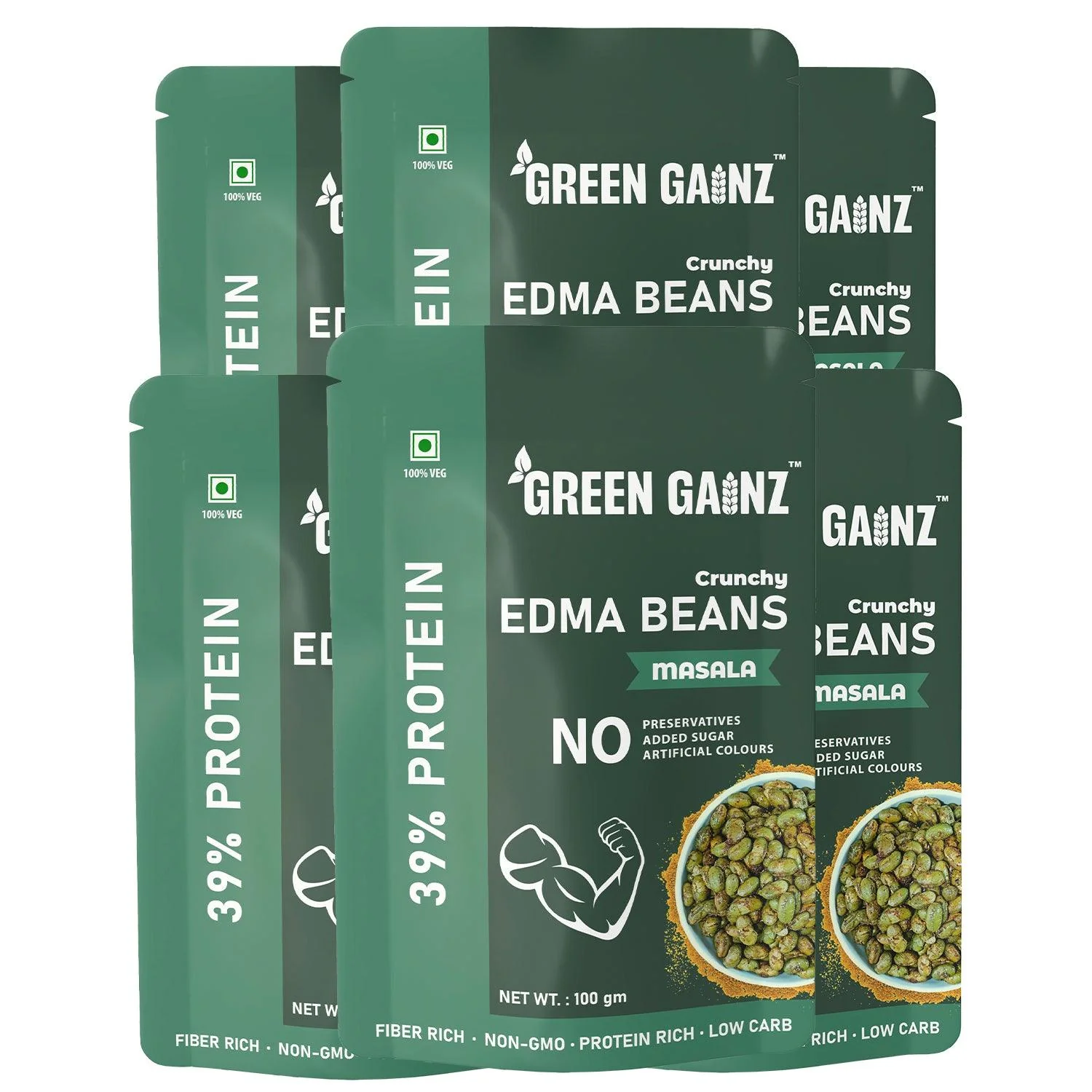 Edamame Masala Flavour Pack of 6 - Healthy Snacks