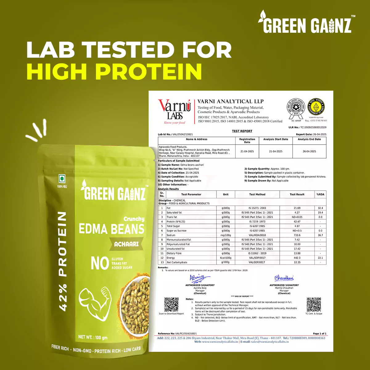 Edamame Achaari – Pack of 6(100gm each) - Healthy High Protein Namkeen Snacks - Image 5