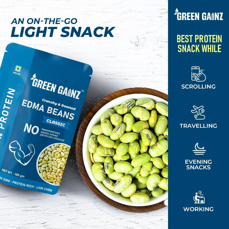 Edamame Classic (Pack of 3 - 100gm) – High Protein Vegan Snack - Image 4